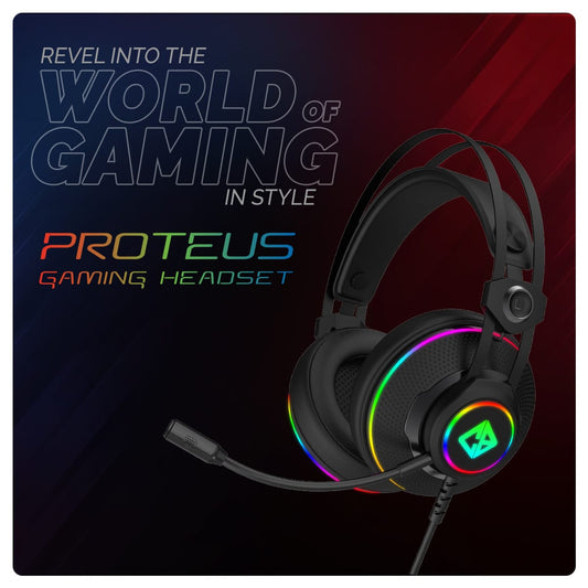 Cosmic Byte Proteus Headset Dual Input USB and 3.5mm, White
7.1 Surround Sound, RGB LED, ENC Microphone, Memory Foam Earcushions, Windows Software