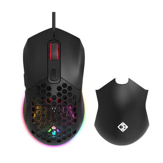 Cosmic Byte Firestorm RGB Wired Gaming Mouse, 67 Grams, 12400DPI, 1000Hz Polling, Pixart 3327 Sensor,