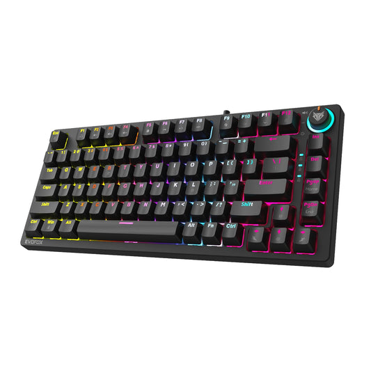 EvoFox Katana X2 TKL Mechanical Gaming Keyboard | 3‑Pin Replaceable Clicky Blue Switches,